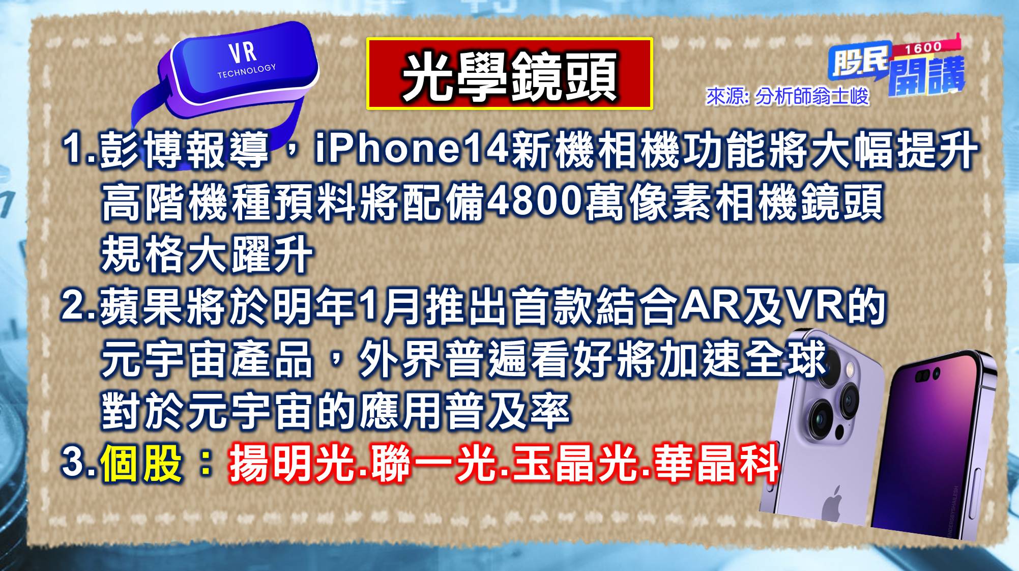 [股民開講]20220901-翁-04-光學鏡頭