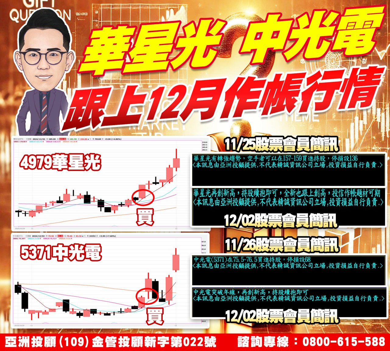 華星光、中光電