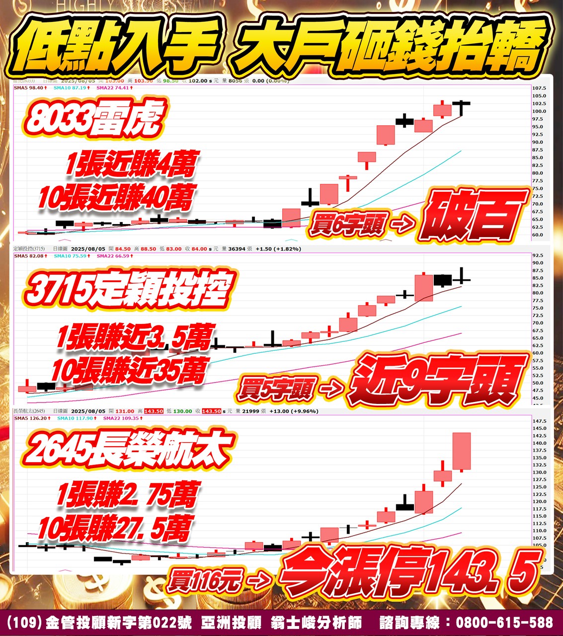 雷虎、定穎投控、長榮航太