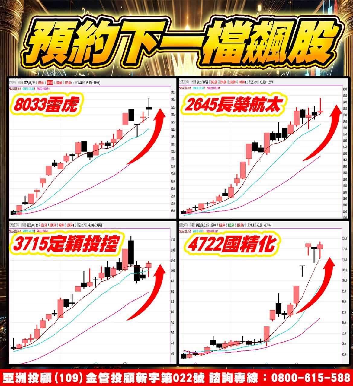 雷虎、長榮航太、定穎投控、國精化