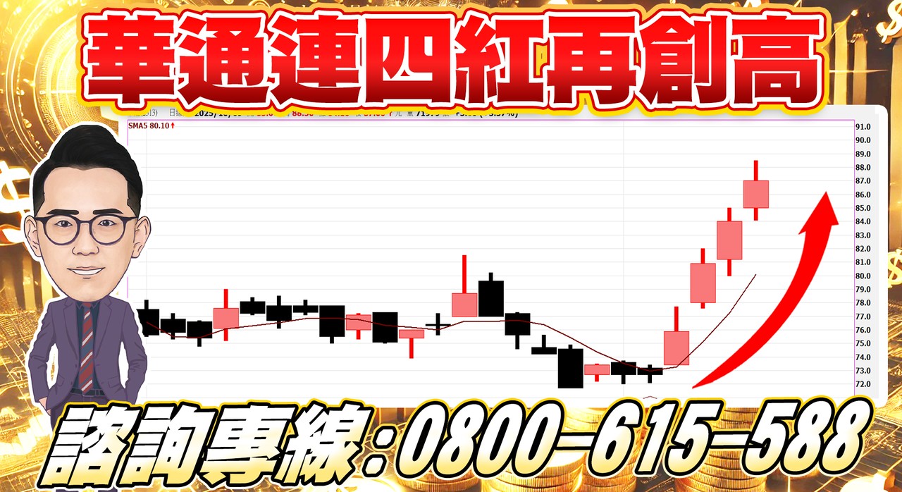 華通 連4紅再創高