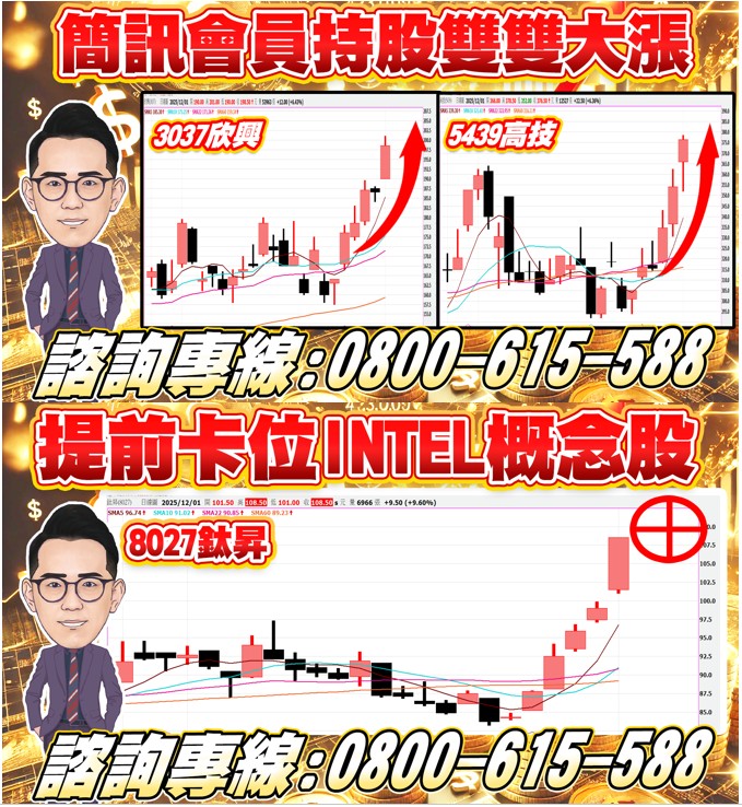 欣興、高技、鈦昇